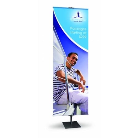 TESTRITE VISUAL PRODUCTS Testrite Visual Products BN1-S Classic Banner Stands 12 in. Classic Banner Stand- Black BN1-S
